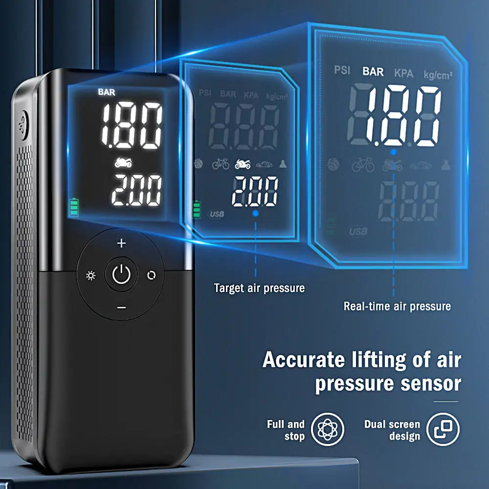 Digital Air compressor with Phone Charger