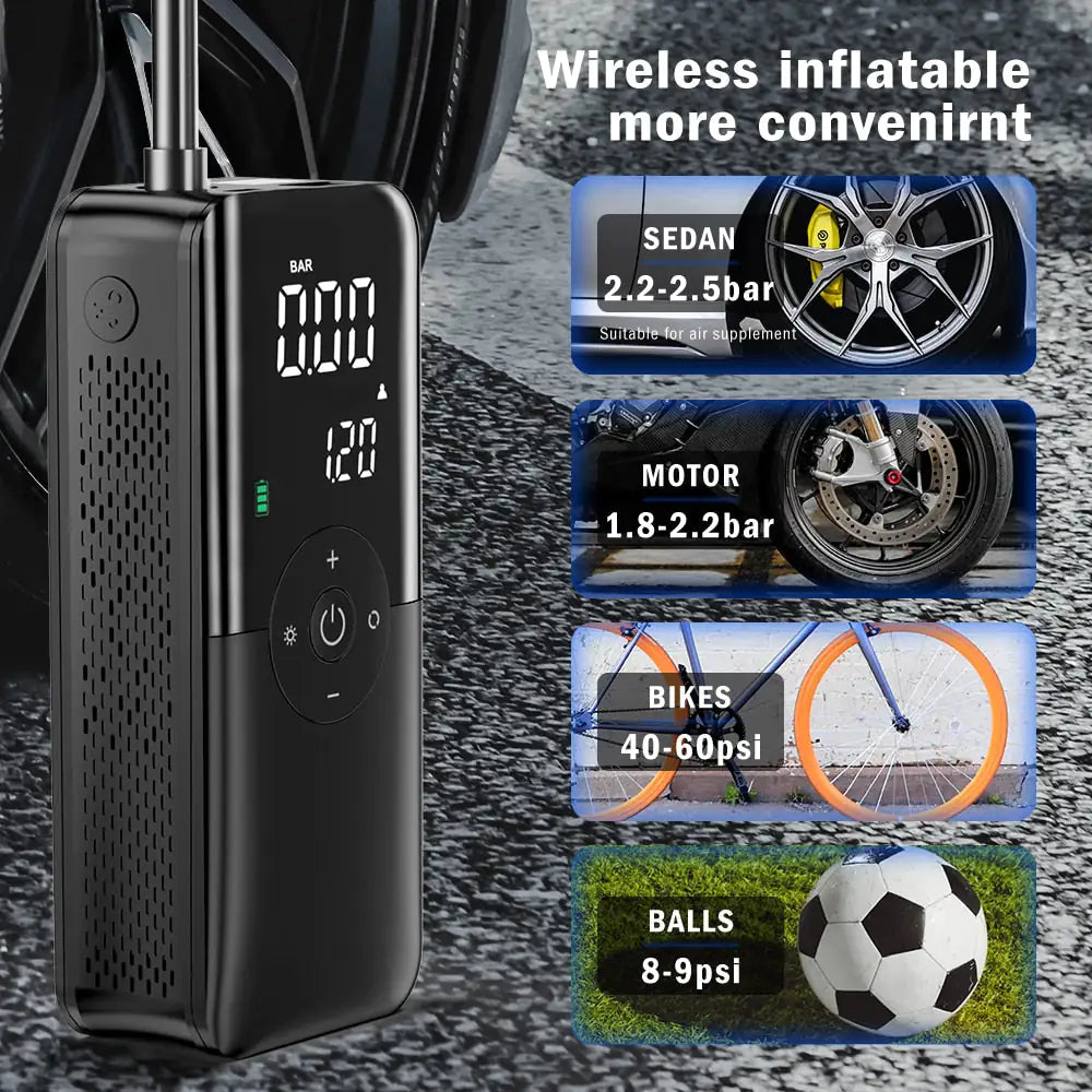 Digital Air compressor with Phone Charger
